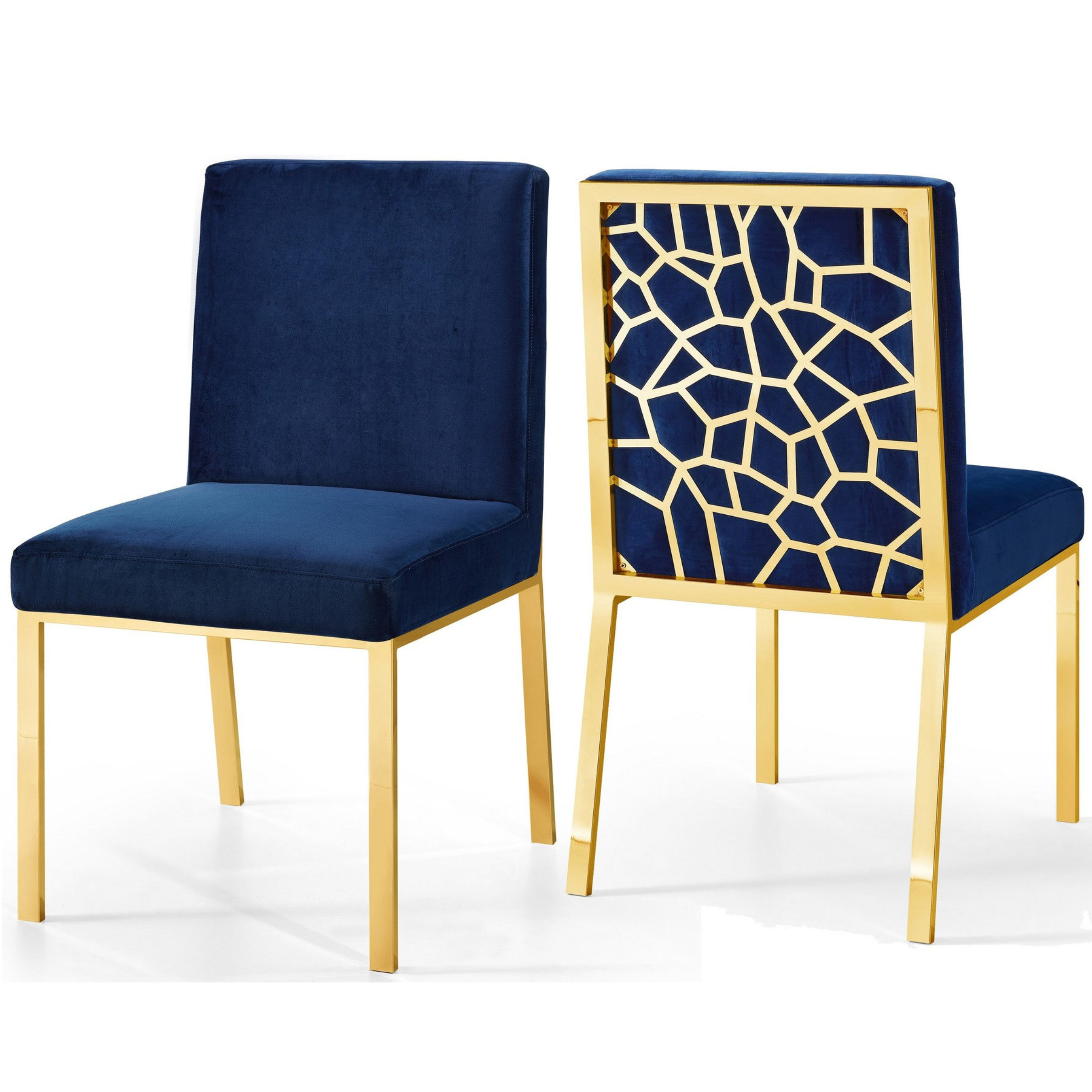 Opal Navy Velvet Dining Chair